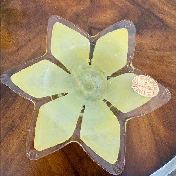 2 Murano Art Glass Flower Shaped Votive Candle Holders Made In Italy - Picture 2 of 8